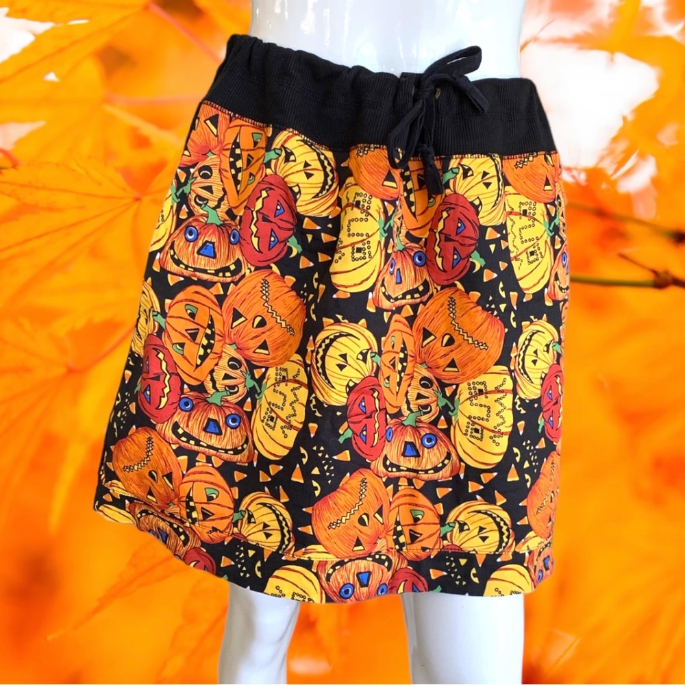 NILLA SHIELDS HALLOWEEN PUMPKIN SKIRT. COTTON. WOMEN’S SIZE 6